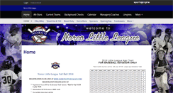 Desktop Screenshot of norcolittleleague.com
